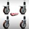 Service Caster 5'' SS Maroon Poly Swivel 1-5/8'' Expanding Stem Caster Set 2 Total Lock Brakes, 4PK SCC-SSEXTTL20S514-PPUB-MRN-2-S-2-158 - alternate 4